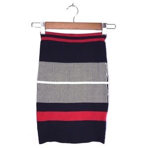 SEEK The Label Striped Side Slit Pencil Skirt S